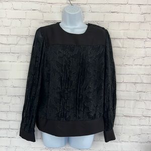 Jones New York Collection black silk top size 12